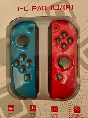 Red & Blue Wireless Game Controller Joy-Con Set